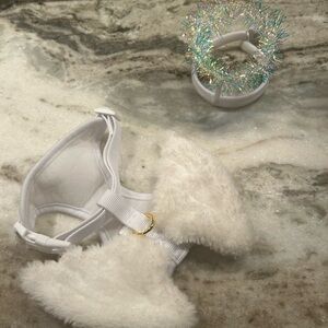 White Furry Angel Costume Set